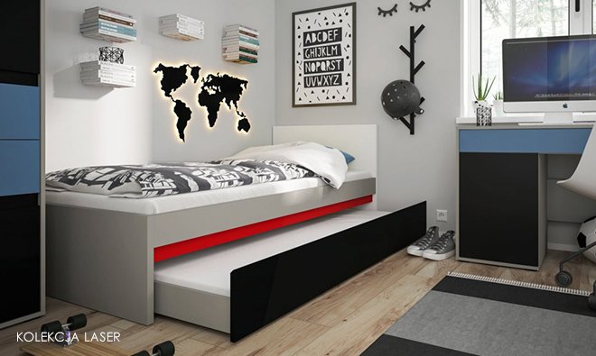 meble młodzieżowe z kolekcji laser
