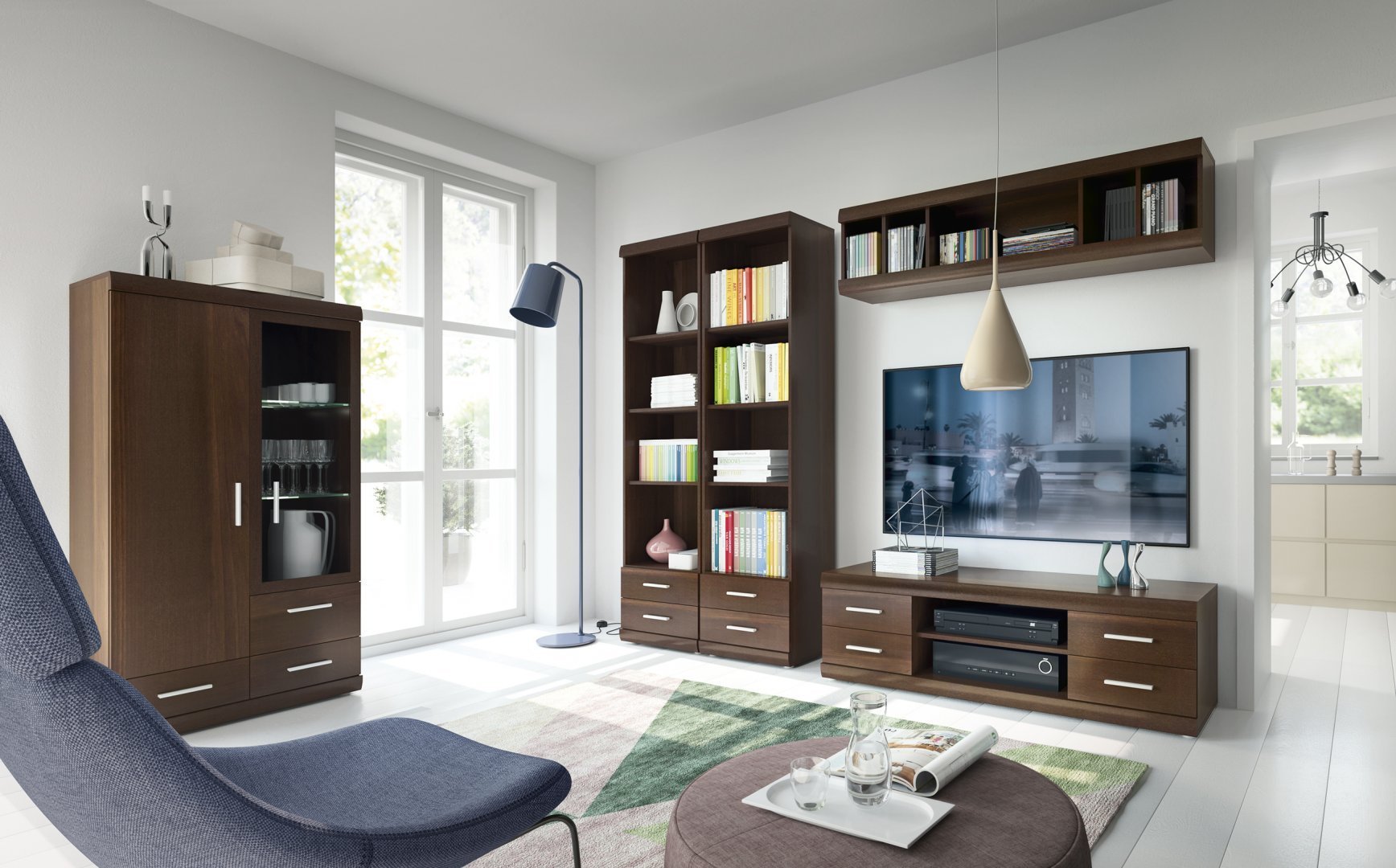 regał na książki do salonu